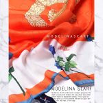 روسری قواره کوچک ژاکارد ابریشم M17 پاییزه
