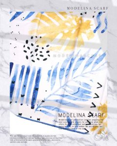 روسری قواره کوچک ژاکارد ابریشم 1125M8 بهاره