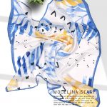 روسری قواره کوچک ژاکارد ابریشم 1125M8 مدلینا
