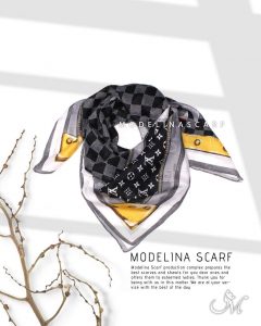 روسری قواره کوچک ژاکارد ابریشم 1125M7 لویی ویتنون