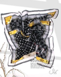 خرید روسری قواره کوچک ژاکارد ابریشم 1125M7