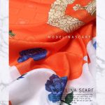 روسری قواره کوچک ژاکارد ابریشم M17 زمستانه