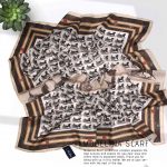 روسری قواره کوچک ژاکارد ابریشم M16 پاییزه