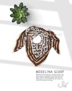 خرید روسری قواره کوچک ژاکارد ابریشم M16