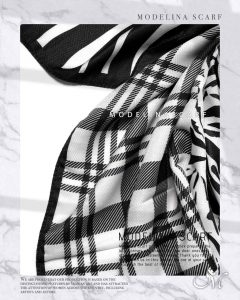 خرید شال نخی مدلینا 1119 مشکی