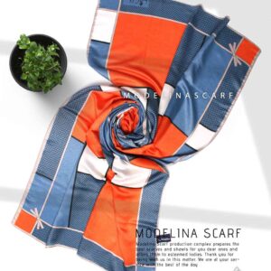 شال نخی مدلینا 1120 آبی