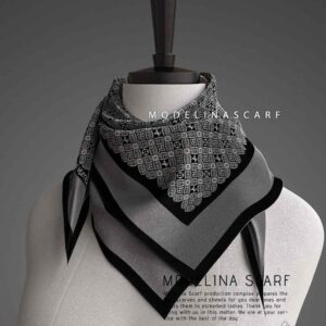 روسری قواره کوچک ژاکارد ابریشم 1125M4