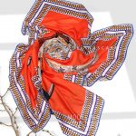 روسری نخی مدلینا 1127 نارنجی