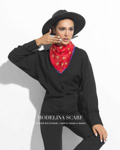 روسری قواره کوچک ژاکارد M11