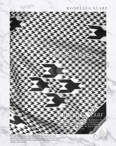 روسری قواره کوچک ژاکارد M12 بهاره