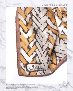 روسری قواره کوچک ژاکارد M14 بهاره