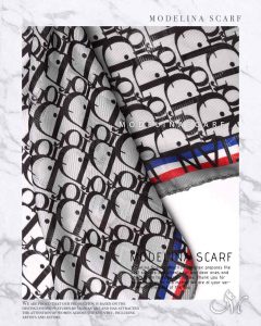 روسری قواره کوچیک ژاکارد M15 بهاره