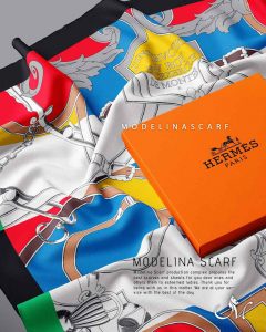 روسری قواره کوچیک ژاکارد M22 بهاره