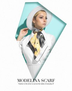 روسری قواره کوچک ژاکارد M5