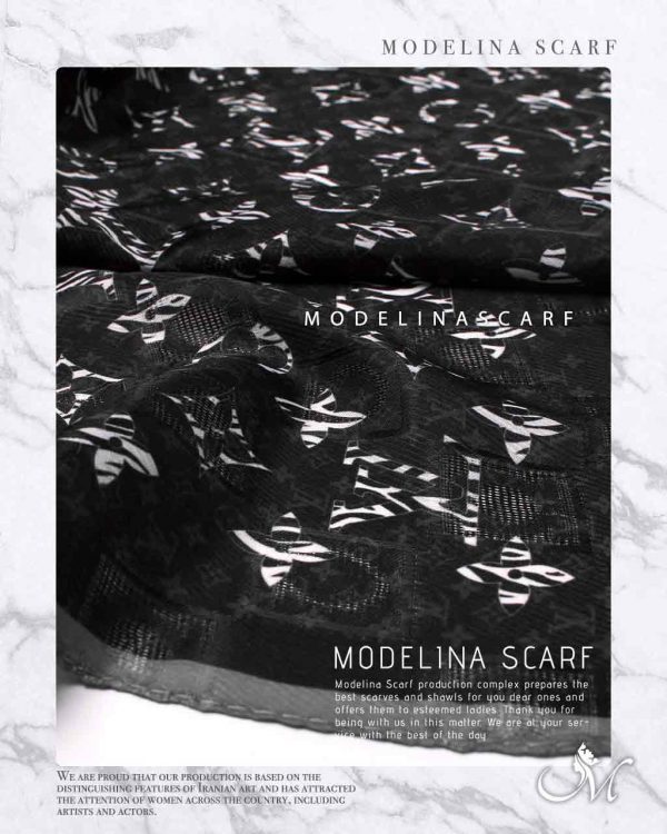 روسری قواره کوچک ژاکارد M6 بهاره