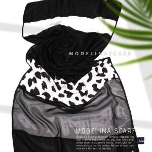 شال مشکی نخ حریر پلنگی