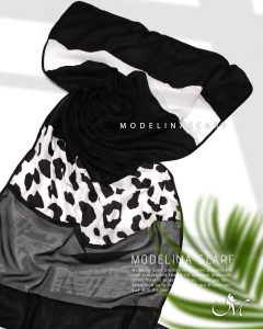 خرید شال مشکی نخ حریر پلنگی