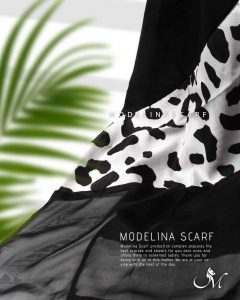 شال مشکی نخ حریر پلنگی تابستانه