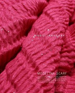 خرید شال پلیسه اکلیلی سرخابی