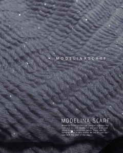 خرید شال پلیسه اکلیلی سرمه ای