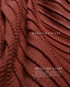 خرید شال پلیسه اکلیلی قهوه ای