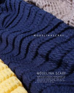 شال پلیسه اکلیلی آبی