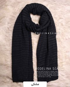 شال پلیسه اکلیلی مشکی