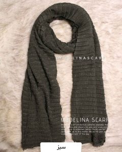 شال پلیسه اکلیلی سبز