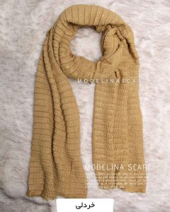 شال پلیسه اکلیلی خردلی