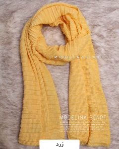 شال پلیسه اکلیلی زرد