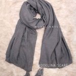 شال پلیسه مربعی طوسی