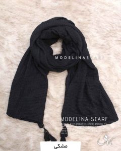 شال پلیسه مربعی مشکی