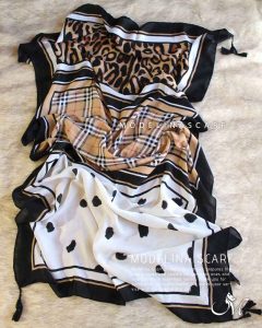 شال نخی وول پلنگی پاییزه