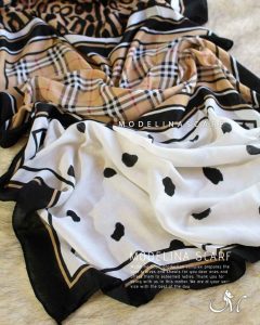 شال نخی وول پلنگی مدلینا