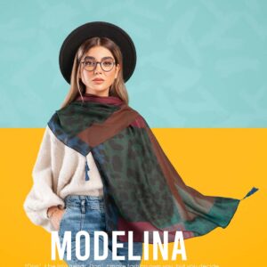 شال پلنگی نخی وول  1138M4