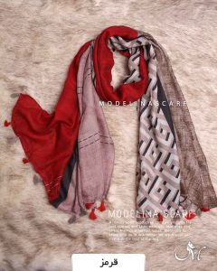 شال وول منگوله قرمز