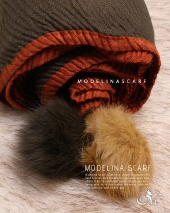 شال پلیسه 2لایه و دو رو پم پم دار 1158