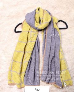 شال کشمیر مدلینا 1165 زرد