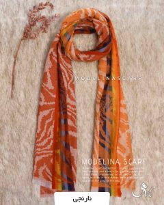 شال موهر اصل مدلینا 1166M2 نارنجی