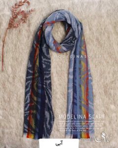شال موهر اصل مدلینا 1166M2 آبی