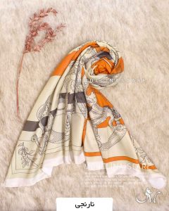 روسری موهر کجراه مدلینا 1168 نارنجی