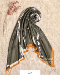 روسری موهر کجراه مدلینا 1168 سبز