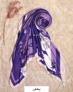 روسری موهر کجراه مدلینا 1168 بنفش