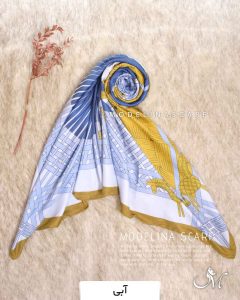 روسری موهر کجراه مدلینا 1169 آبی