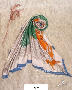 روسری موهر کجراه مدلینا 1169 سبز