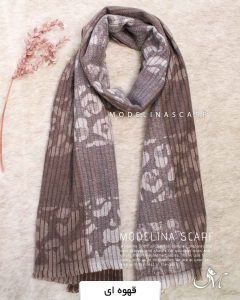 شال موهر اصل مدلینا 1171 قهوه ای