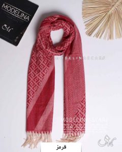 شال موهر اصل مدلینا 1177 قرمز