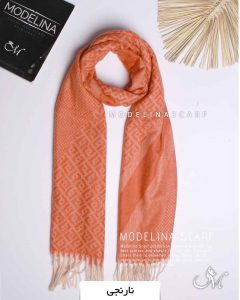 شال موهر اصل مدلینا 1177 نارنجی