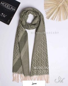 شال موهر اصل مدلینا 1177 سبز