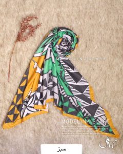 روسری موهر کجراه سبز